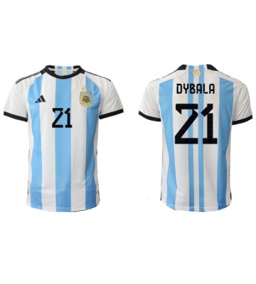 Argentina Paulo Dybala #21 Hjemmebanetrøje VM 2022 Kort ærmer